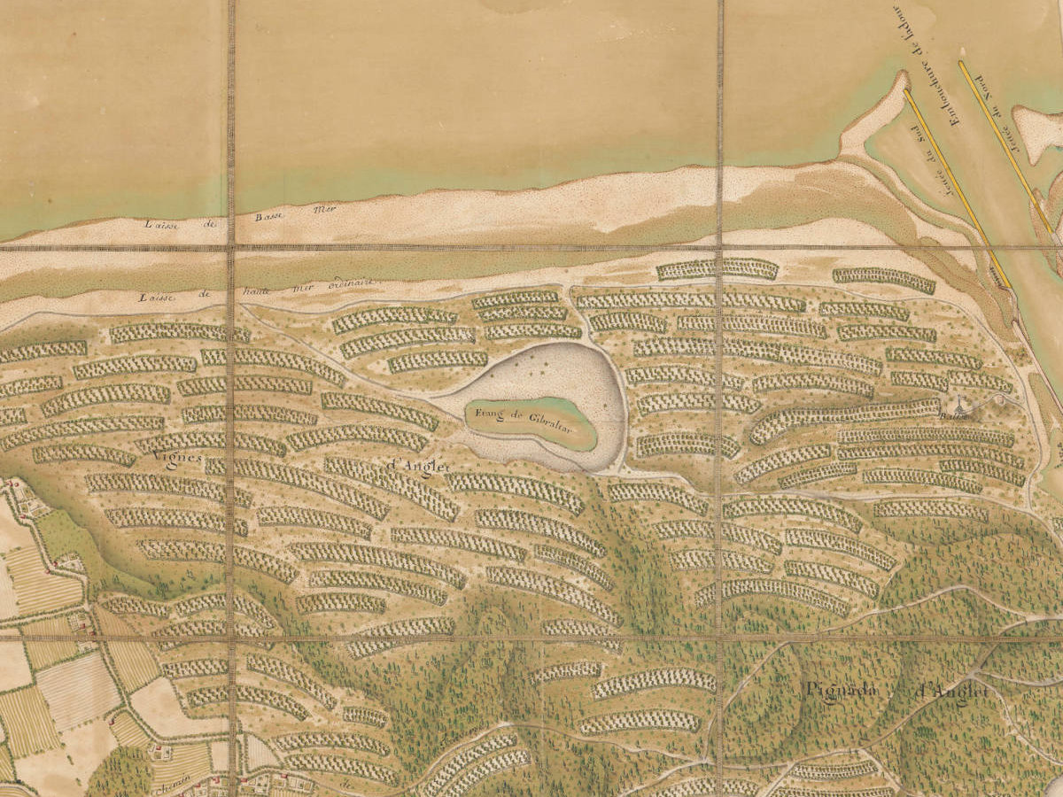 1779 - Carte de la côte depuis Fontarabie en Espagne jusqu'au bourg de Capbreton