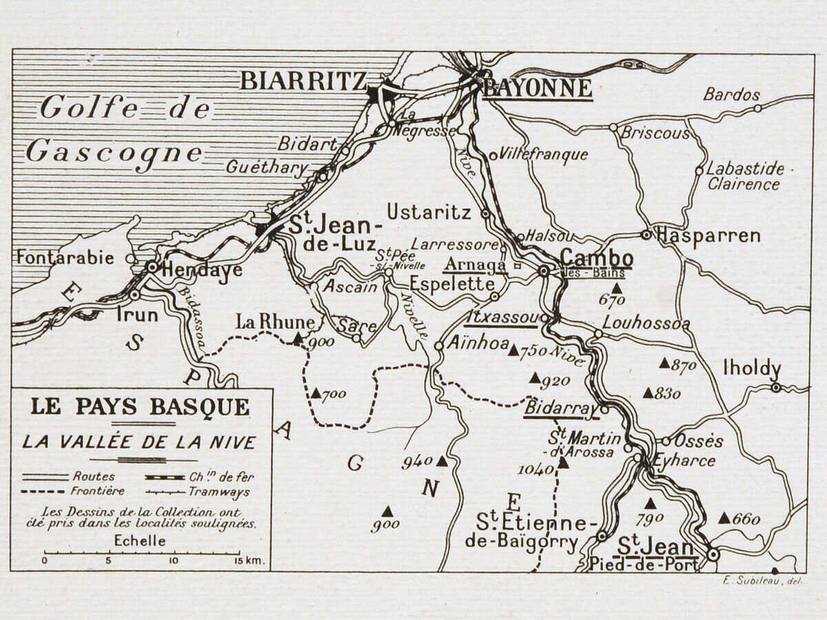 1876 - Mapa itinerario de la Provincias Vascongadas y Navarra