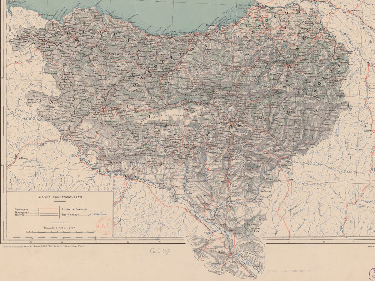 1905 - Mapa de Euskaria. Provincias Vascongadas