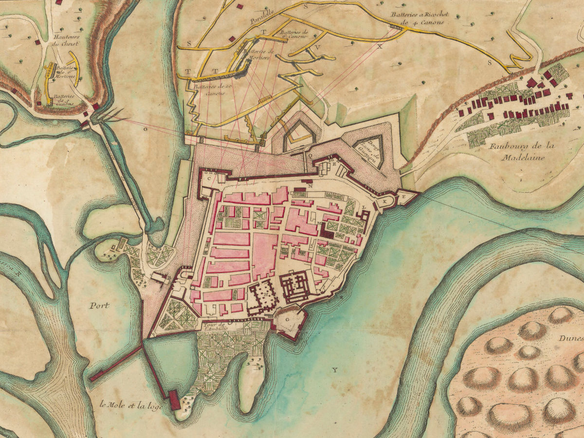 1719 - Plan de Fontarabie situé en la province de Biscaye sur la rivière de Bidassoa attaqué la nuit du 27 au 28 may 1719 par l'armée du roy commandée par le Mareschal duc de Barwick / chez le Sieur Baillieux