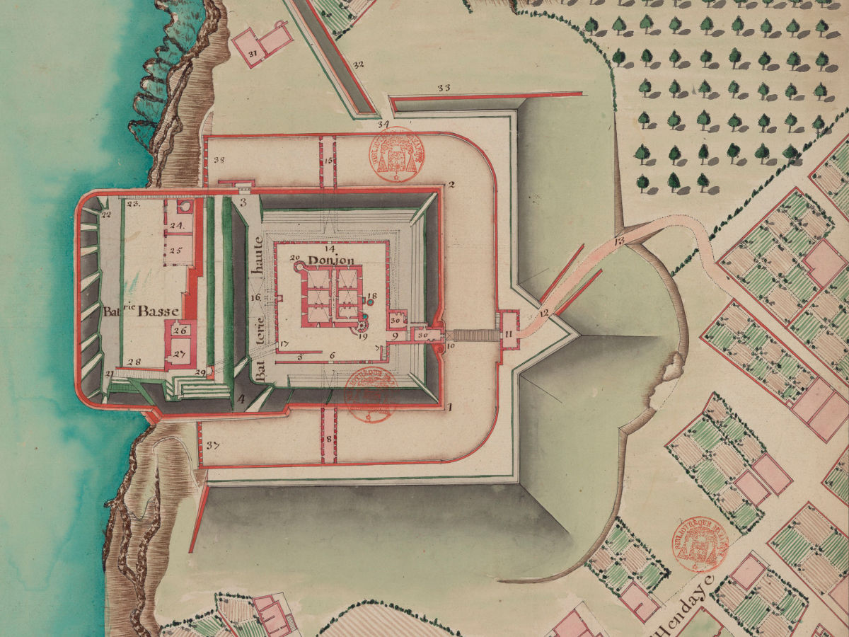 1725 - Plan du fort d'Hendaye en 1725