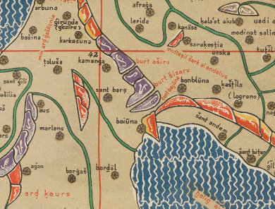 Ondoko mapa: 1154 - Al-Idrīsīren munduko mapa