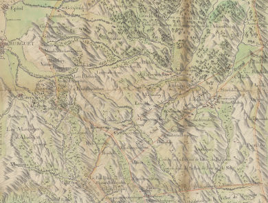 Aitzineko mapa: 1717 - Aldudeko mendietako mapa