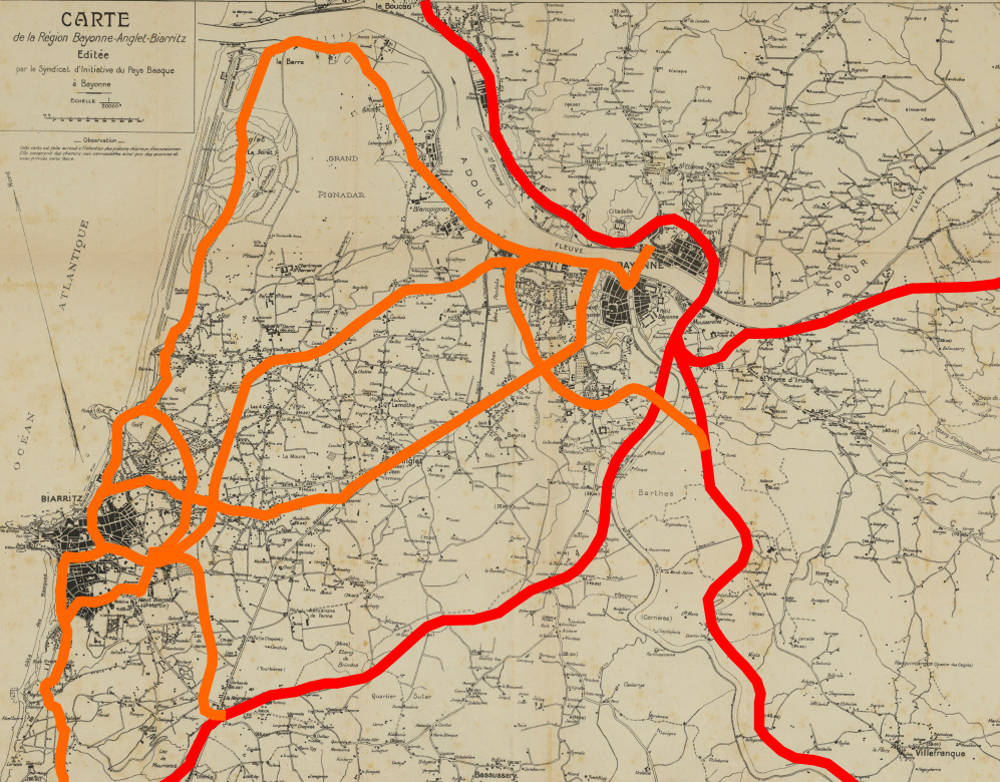 Voies ferrées sur le BAB en 1926